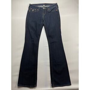 True Religion Women's Bootcut w/Flaps Blue Denim Jeans - Size 29 (30x32.5)